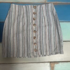 Tilly Sky And Sparrow Women's‎ Striped Mini Skirt